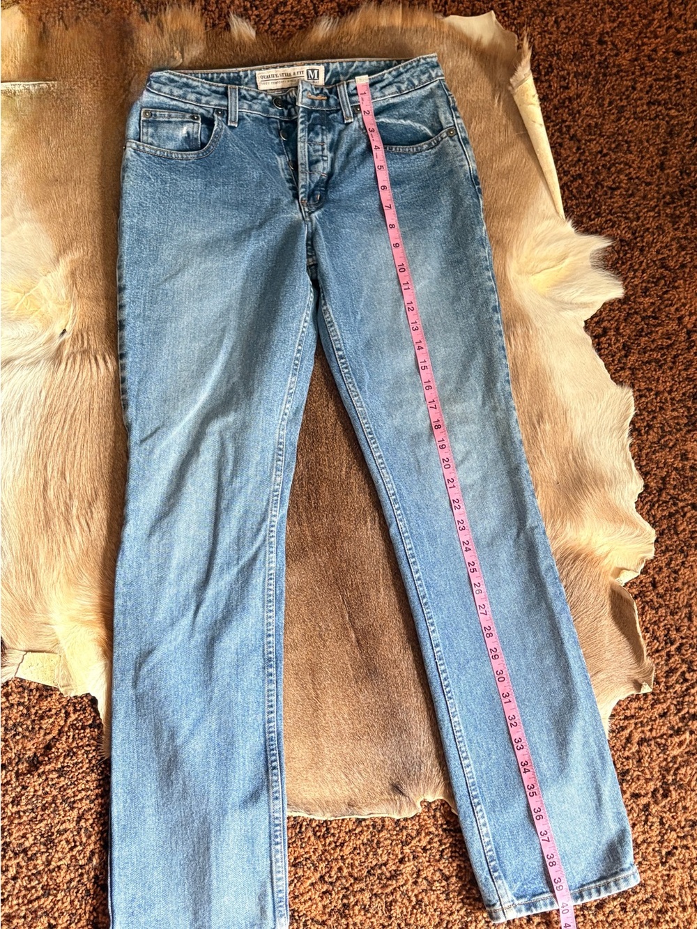 Maurices Button Fly Denim Jeans woman’s Size 5/6 Regular Blue Wash - Picture 5 of 5